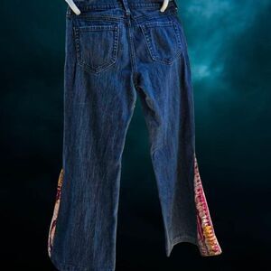 Vintage Old Navy Flirt Jeans w/ Kantha Quilt Bell Bottom Flares